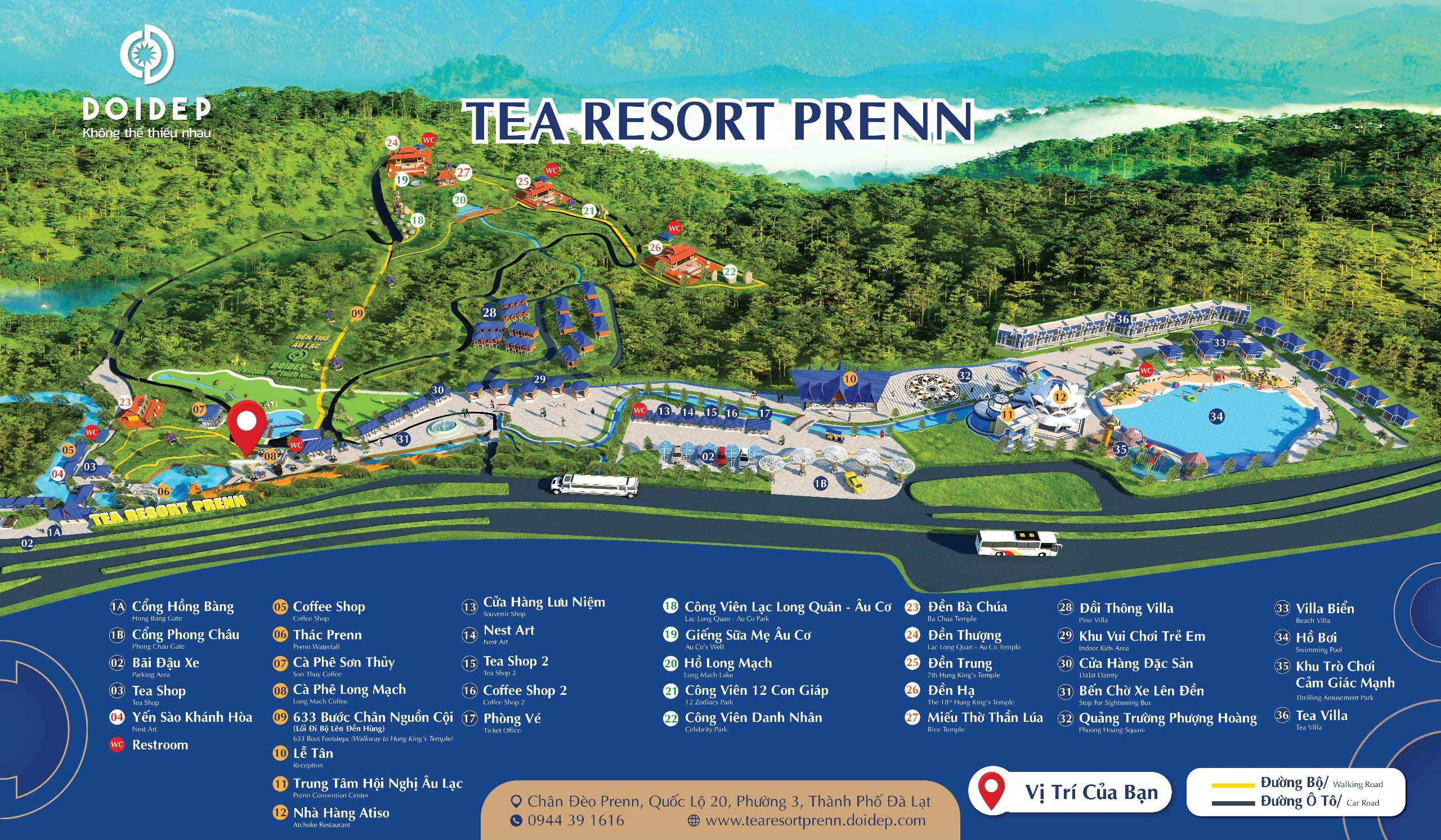 Outstanding attractions at Tea Resort Prenn