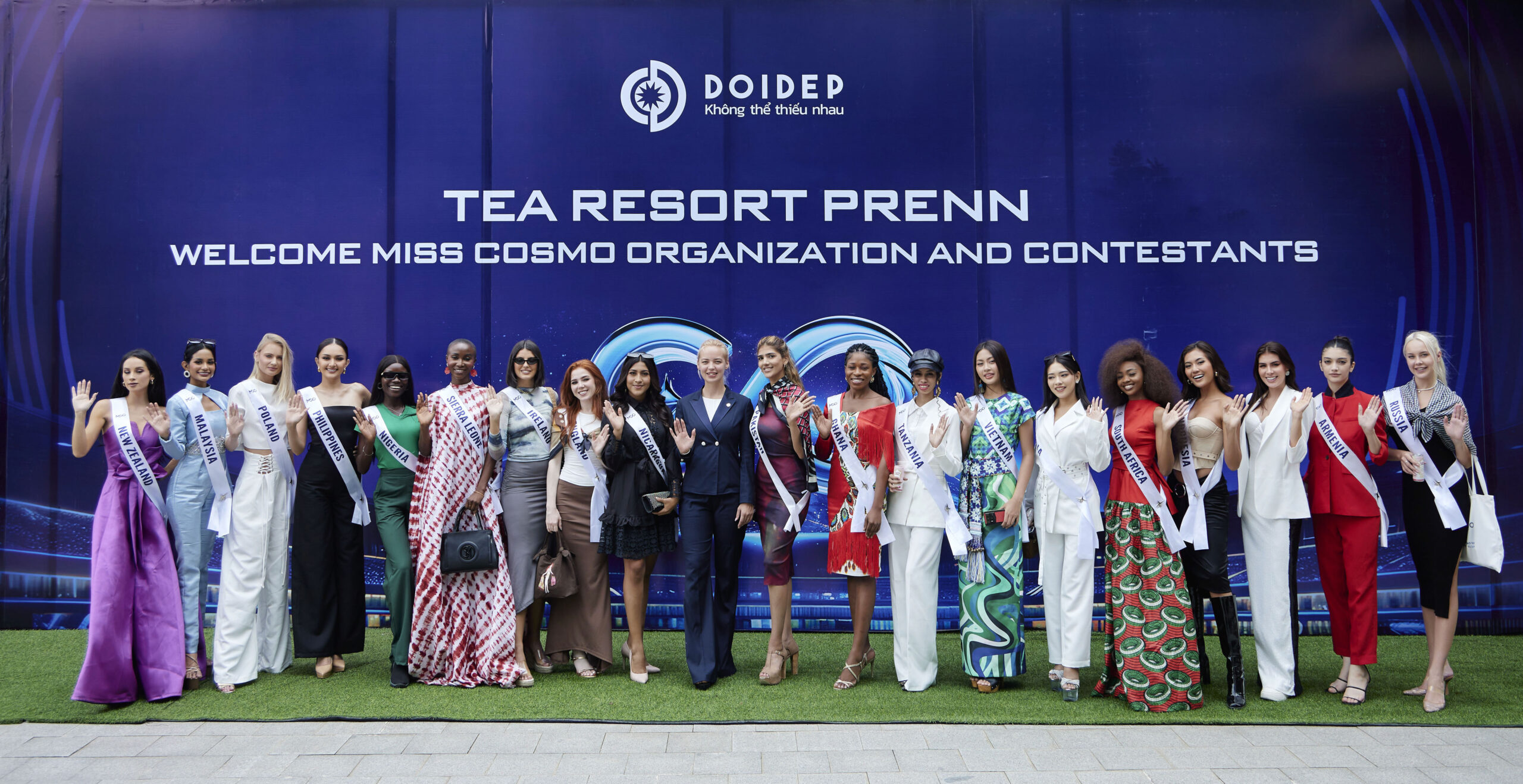 Miss Cosmo 2024 Check-in Tea Resort Prenn