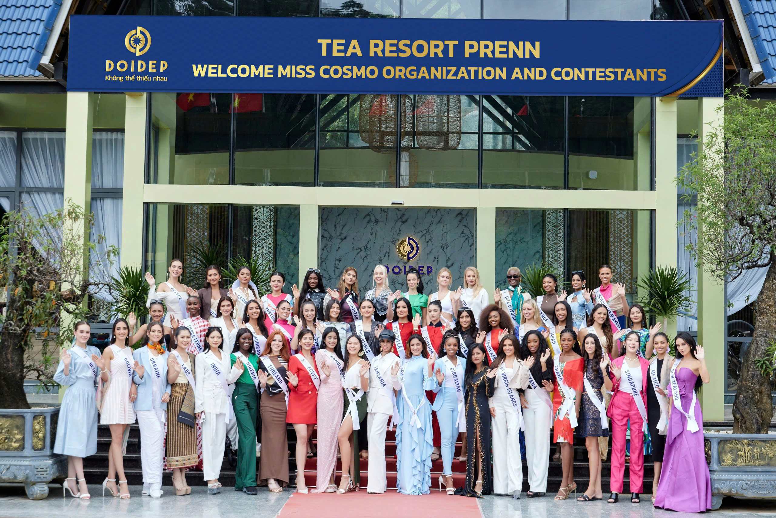 The beauty queens check-in at Tea Resort Prenn